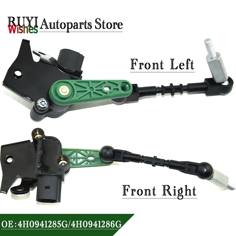 4H0941285G 4H0941286G New Front Right&Left Headlight Level Sensor With Poles For Audi A6 A7 RS7 A8 S8