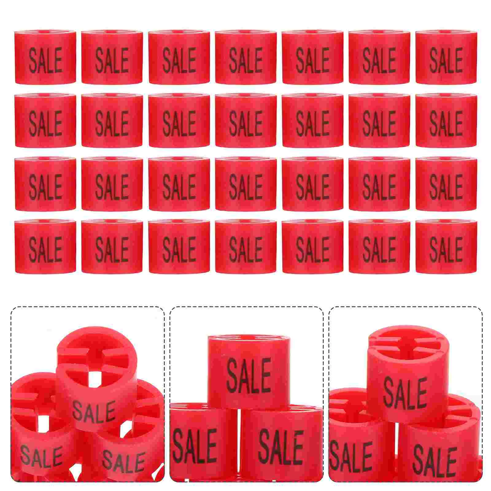 

100 Pcs Labels Size Grain Sale Garment Markers Partition Color-Coding Sizes Tags Clothes Hanger Red Assortment Kit Man