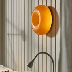 Lâmpada de parede retrô para sala e quarto, lâmpada de parede Donut, cabeceira atmosfera, TV Wall Light