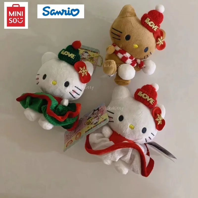 Рождественский мультяшный кулон Sanrio, милый брелок Helokitty, кавайная сумка, кукла, подарок, рюкзак, маленькие аксессуары, рождественские подарки для пары