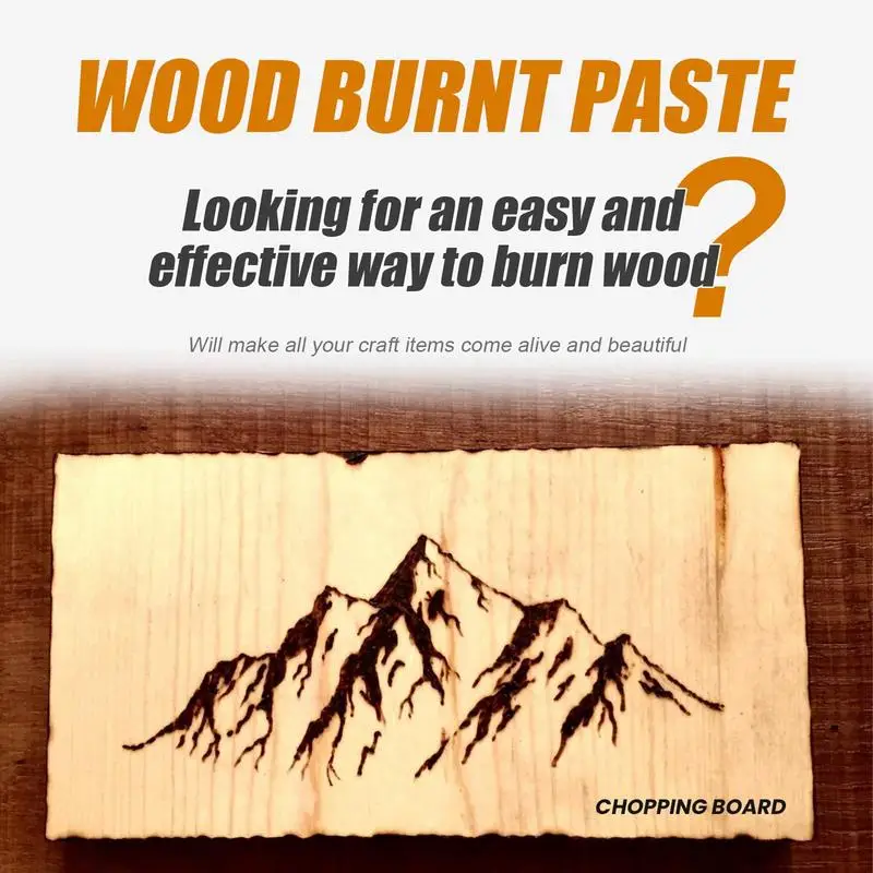 Wood Burning Cream Burn Paste Easy To Apply Combustion Gel Multifunctional DIY Pyrography Accessories For Camping Leather