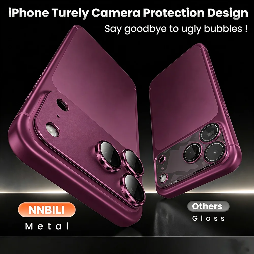 NNBILl 2-Pack Lens and Screen Protector,for iPhone 18 Pro Max 17 Pro Max 18 Pro Realistic Machine-Simulated 8 Colors Available