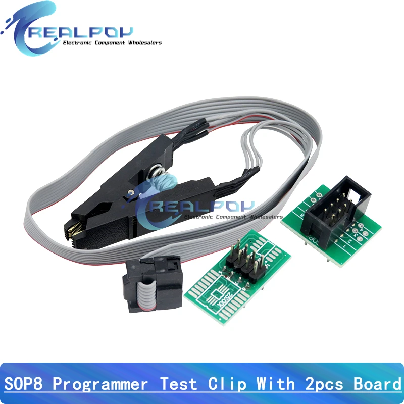 SOIC8 SOP8 klip testowy do EEPROM 93CXX / 25CXX / 24CXX + CH341A / CH341B 24 25 Series eeeprom Flash BIOS moduł programator USB