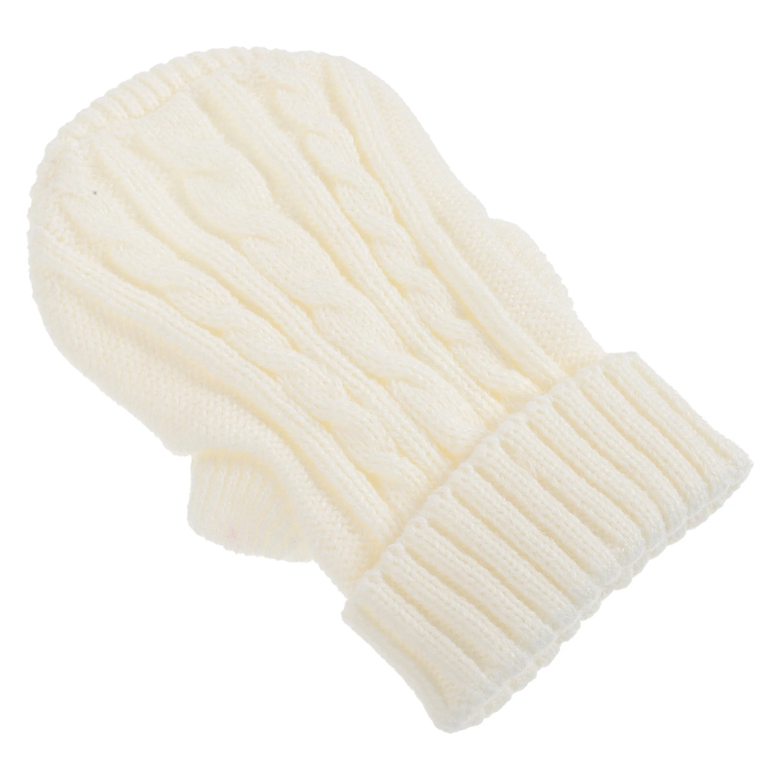 

Pet Warm Sweater Cream Color Small Dog Clothes Size Polyester Cozy Comfortable Winter Wear Thick Adorable Design Dog