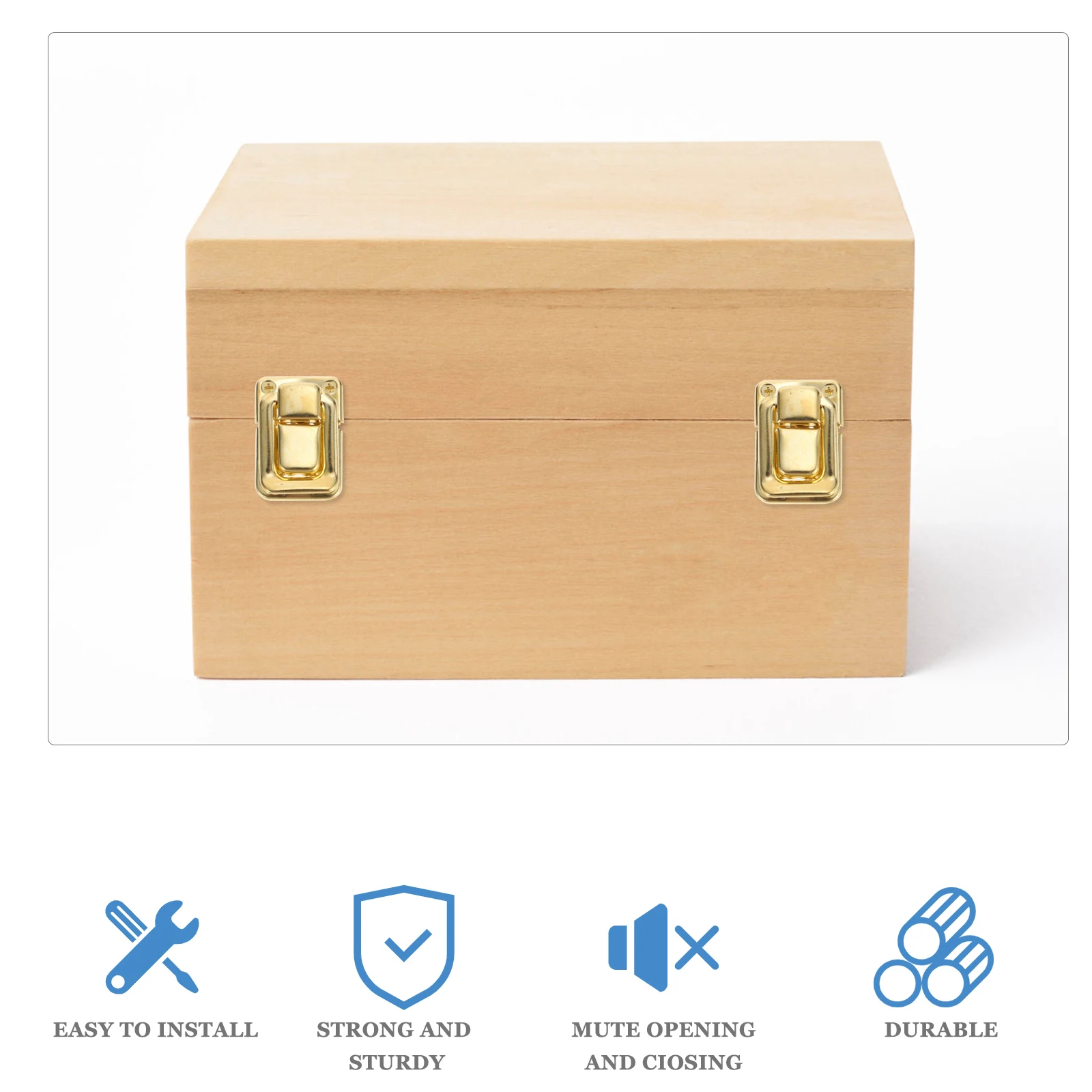 

30Pcs Jewelry Box Hasps Thick Iron Latches Durable Secure Wooden Box Buckles Jewelry Boxes Buckle Wooden Boxes Buckle