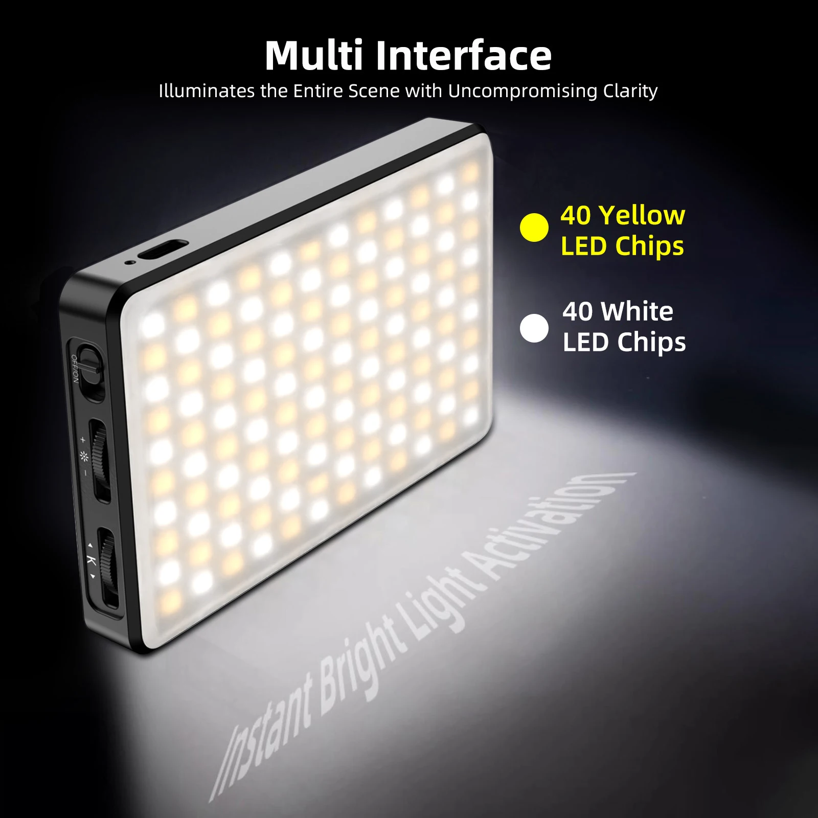 

Мгновенная красота СТ-80 | Высокояркий портативный светодиодный заполняющий светильник с двойной цветовой температурой и CRI 95+