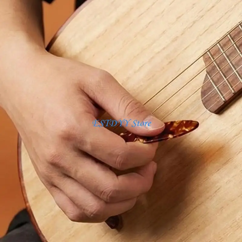 

G6DE 12 Pcs Light Weight Celluloid Oud Picks Long Strips Design Colorful Glossy for Oud Beginners to Alleviate Playing