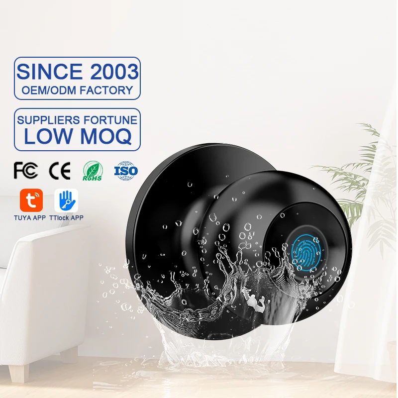 

2025 New Design Waterproof TUYA APP Smart Digital Door Lock Fingerprint Password Card Key Multi-Unlock Way CAMAKT Smart Locks