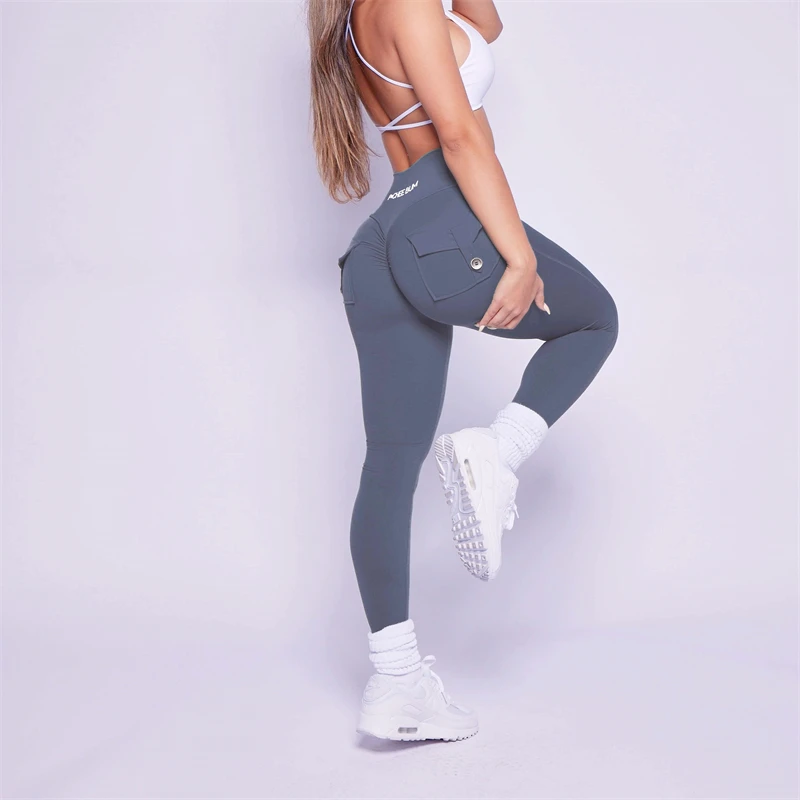 Pchee Bum Leggings 2023 Women High Waist Tights Pants Peach Hips with Pockets Women Workout Gym Leggings Yoga Pants