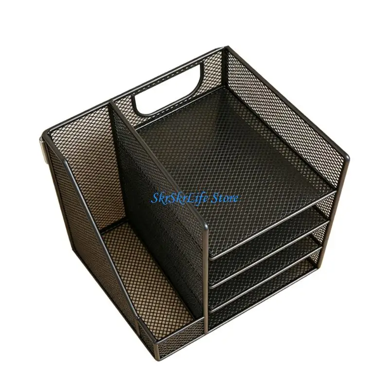 E65E Desk and Accessories,Desktop Paper File With File Holders