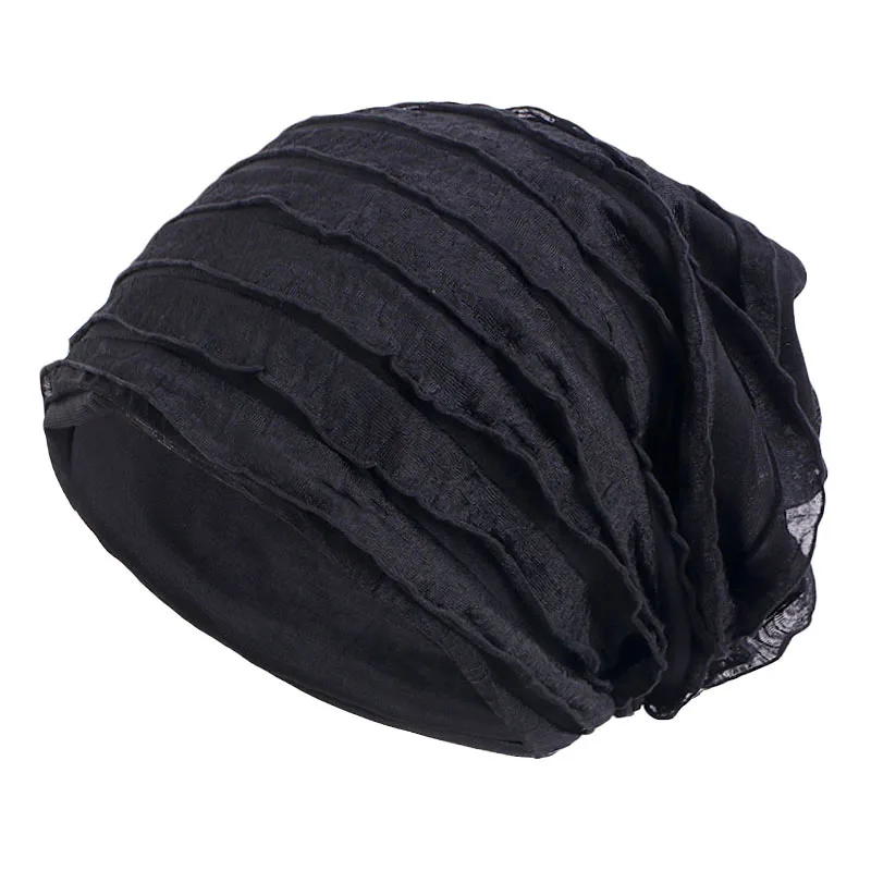 Muslim Comfort Softness Turban Fashion Chemo Beanies Solid Color Cap Hats Women Femme Bonnet Hijab Headwrap Headwear