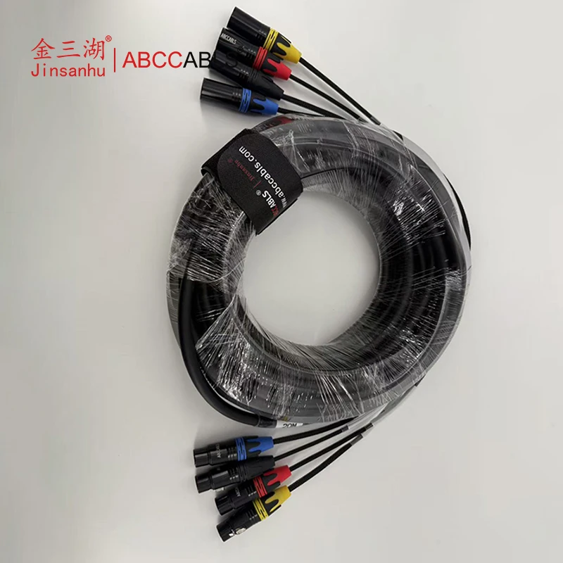 4 Channel XLR Audio Snake Cable, ABCCABLS Balanced Multi-Core Mic Cable For Live Sound, Studio Recording, And Stage Performances