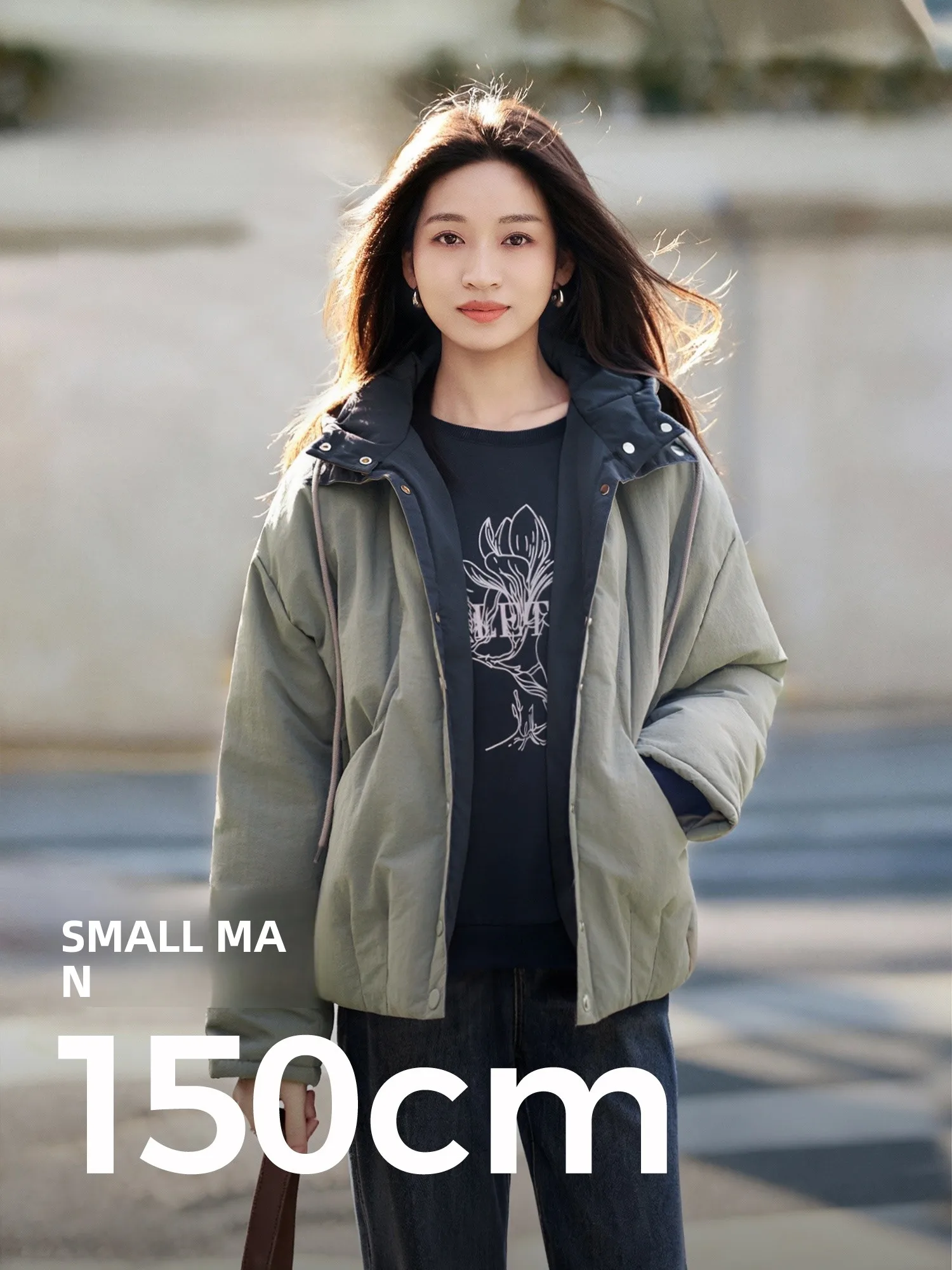 

Warmth Bread Sle Coat Women's Winter Casual Stand Fit Nylon Hooded Jaet Fem Faionable Cozy Zipper Closure Long Sl...