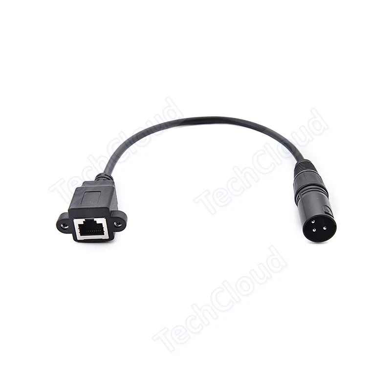XLR 3-core male to RJ45 female adapter cable for mixing console balanced cord microphone XLR audio conversion extension cable