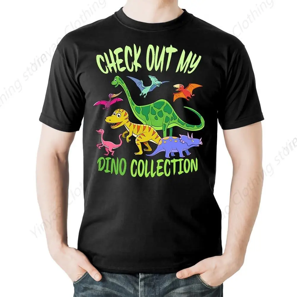 

Men's Dinosaur T-shirt Pattern Printed Round Neck Short Sleeve Shirt Cool Design Personalized Cotton T-shirt