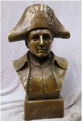 

wholesale factory 11" China brass copper carved great Napoleon Bonaparte Sculpture Statue