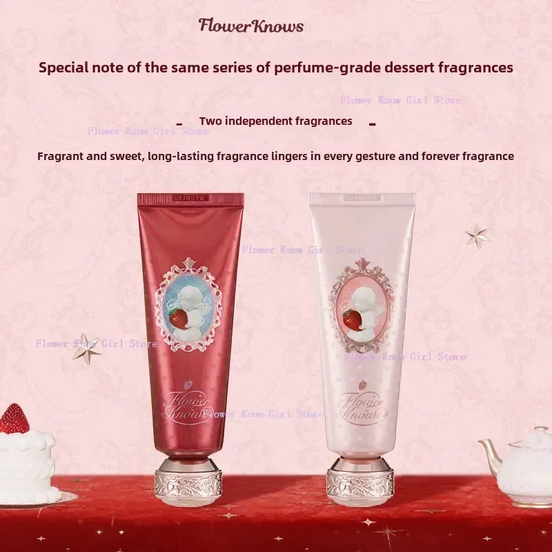 Flower Knows Strawberry Cupid Scented Hand Cream Moisturising & Nourishing Skin Care Lotions For Women Whitening Cream 50ml