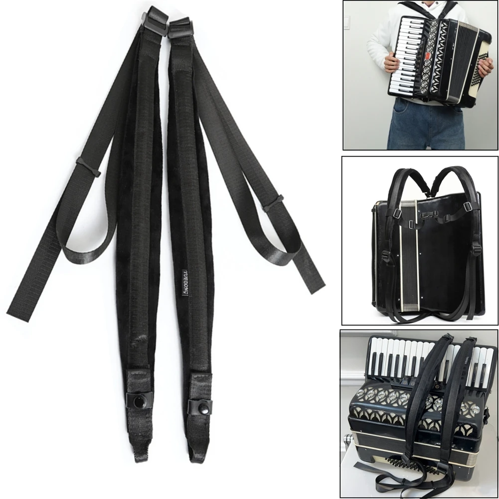 

1 пара мягких нейлоновых наплечных ремней гармошкой с регулируемой пряжкой, подходит для 8-120 басов, новинка и высокое качество