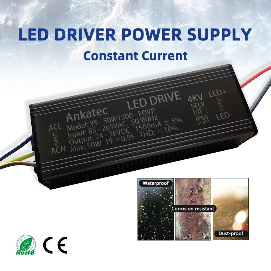 LED Driver DC24-36V 280mA 600mA 900mA 1200mA 1500mA 1800mA 2400mA 3000mA Constant Current Power Supply Lighting Transformer IP65