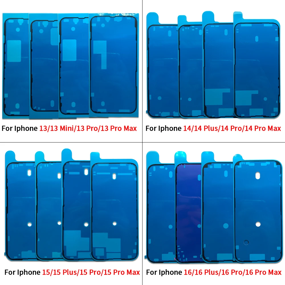 100Pcs，For IPhone 13 12 mini 11 Pro Max X XR XS 14 7 8 15 16 Plus 17 Waterproof Adhesive Sticker Glue LCD Display Screen Tape