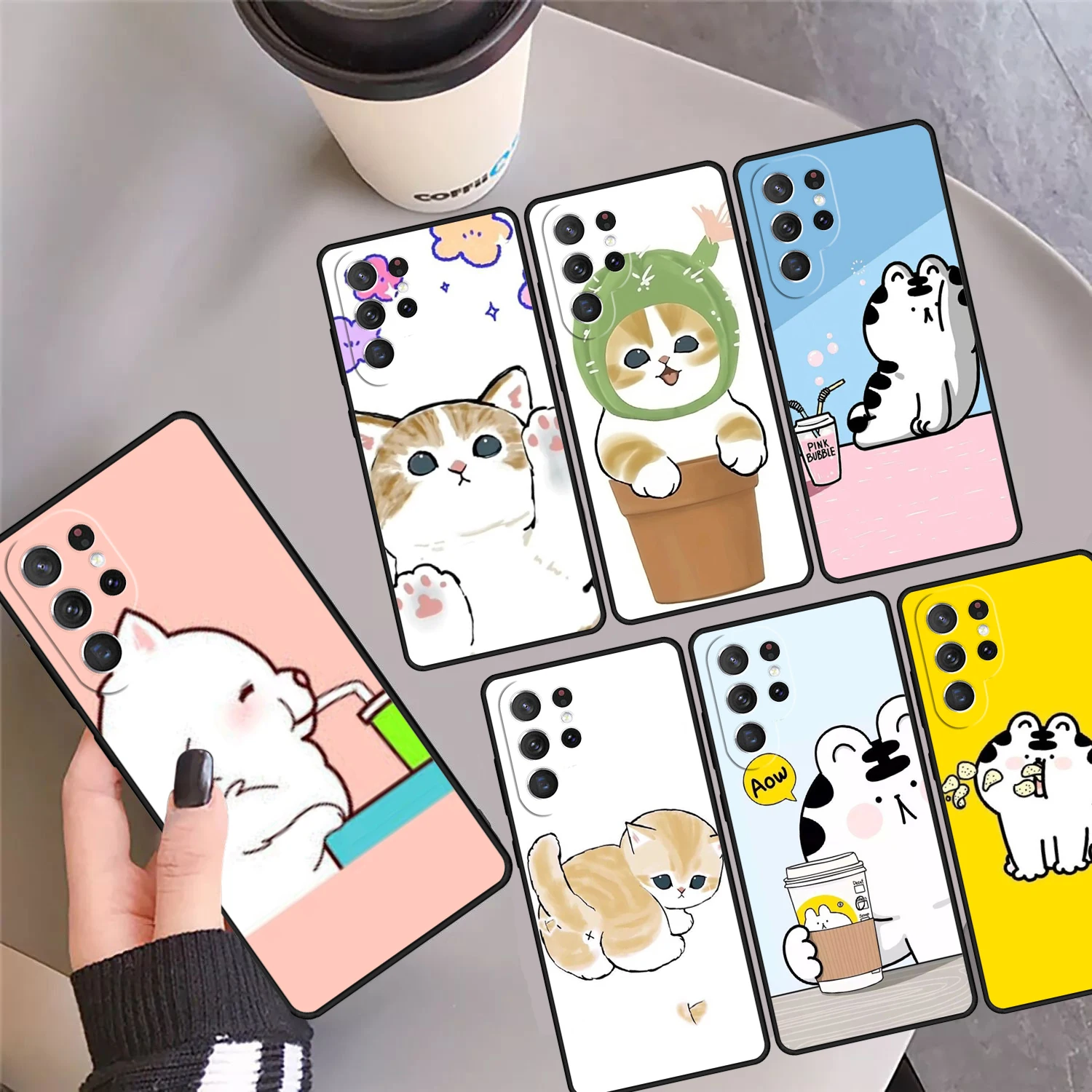 

Чехол для телефона с забавными животными, кошками, собаками, тигром, чехол для Samsung Galaxy S24 S25 Ultra S23 S22 Plus S21 FE S20 Note 10 20 Pro