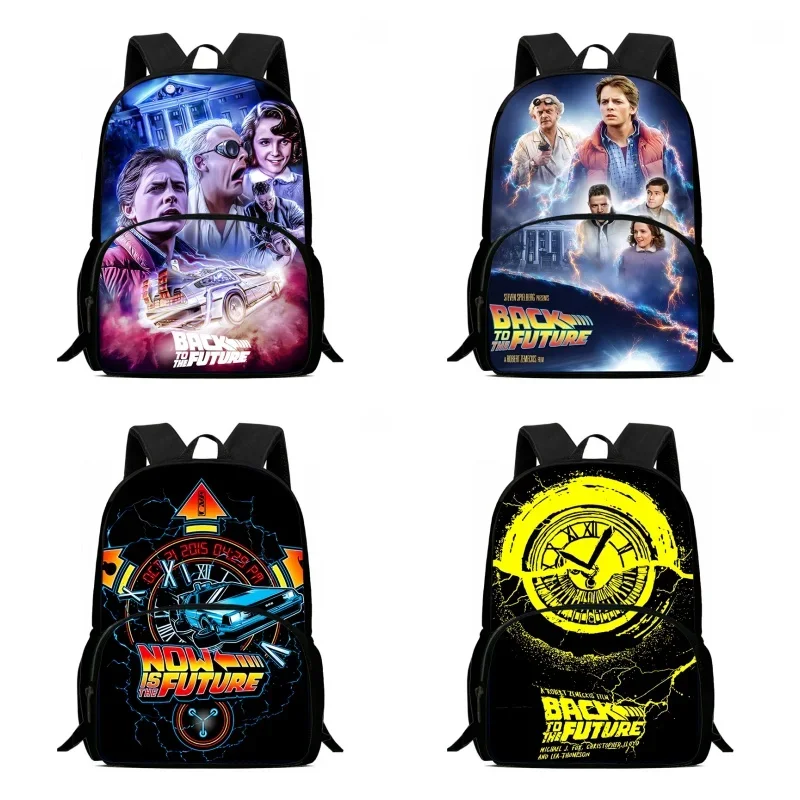 

Cartoon Back To The Future Child School Bags,Cartoon School Backpack for Boys Girls,Durable Kids Backpack for Pupil Students