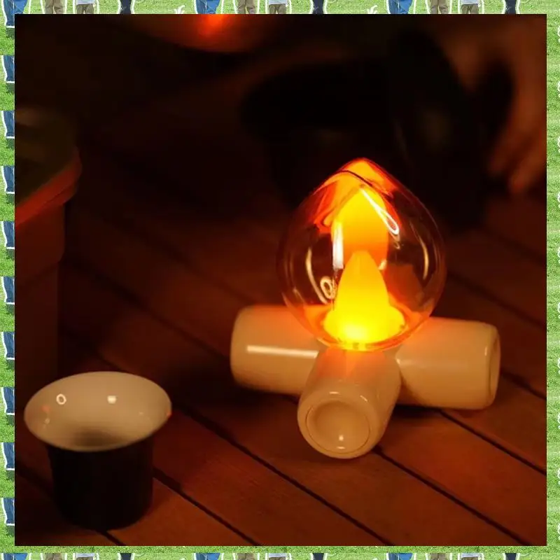 

FTS Rechargeable Retro Flame Lamp Table Lamp For Bedroom Sleep-Friendly Atmosphere Light