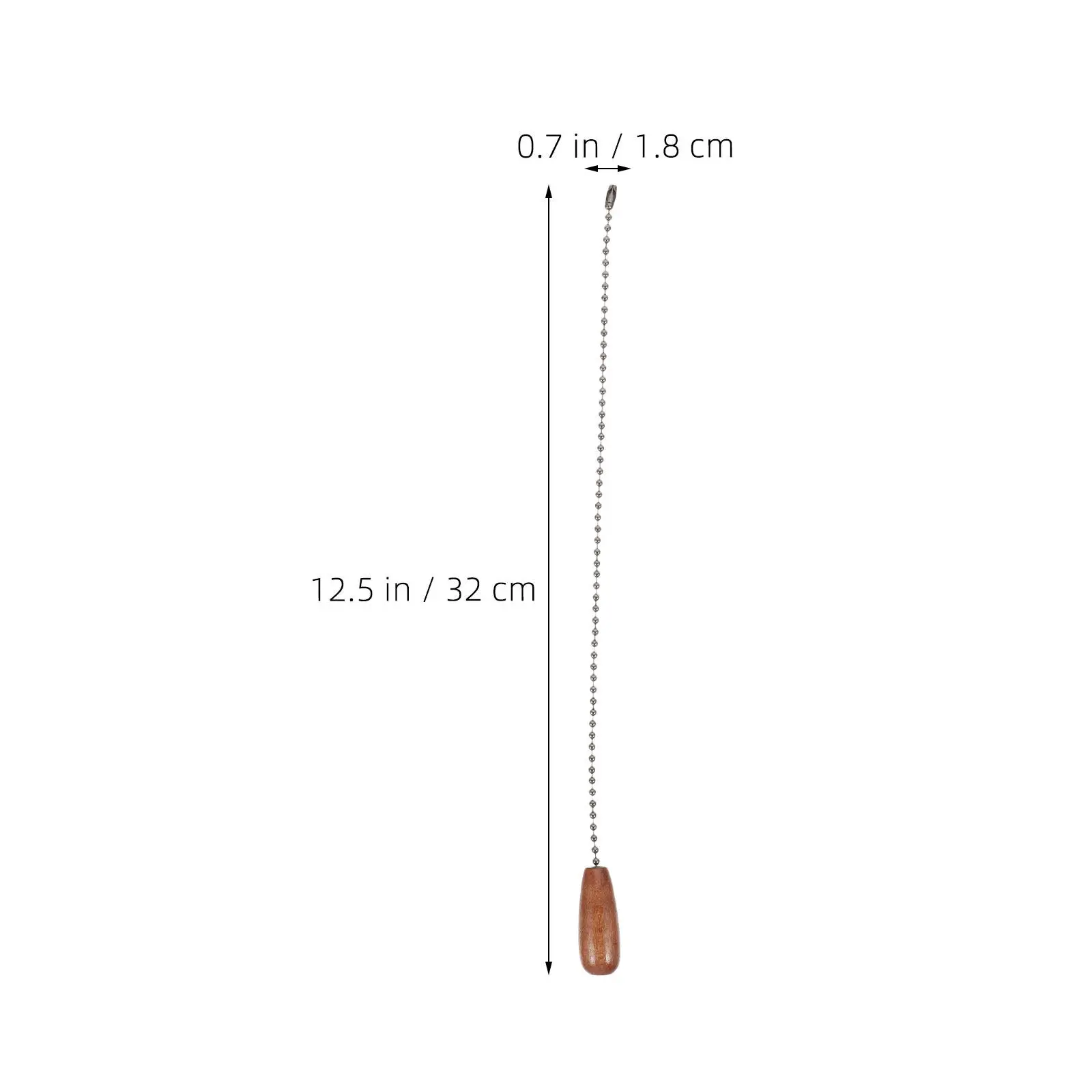 6Pcs Premium Wood Beaded Pull Chain Pendant for Ceiling Fan Light Fixture 12.6 Inch Decorative Fan Extension Chain with Smooth