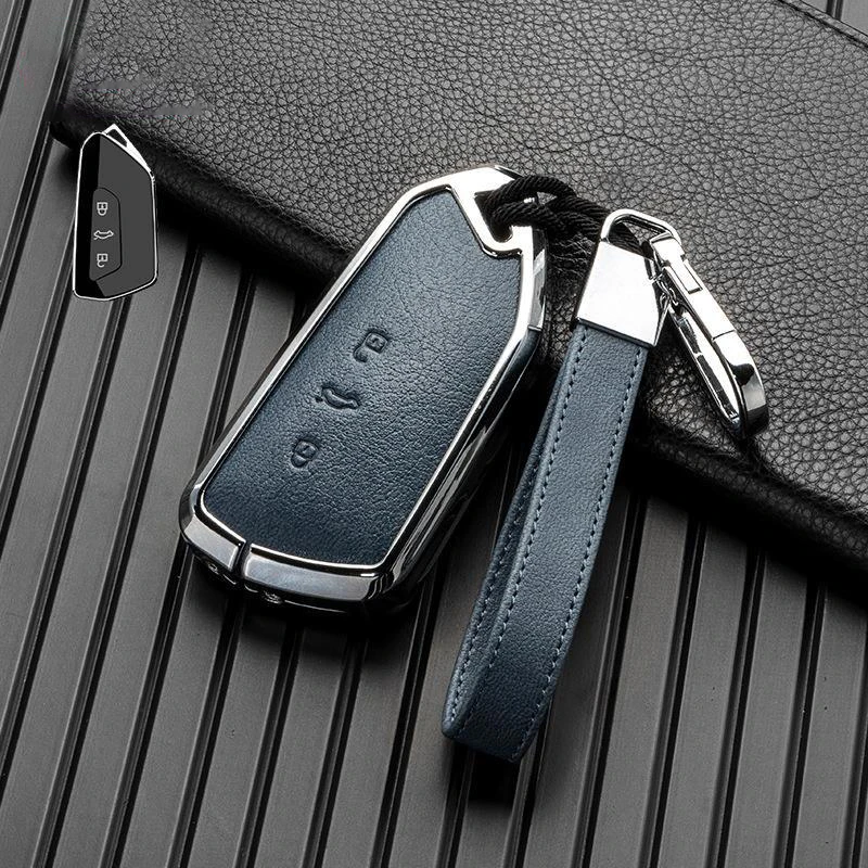 

Zinc Alloy Car Key Case Cover Shell Fob For VW Volkswagen Golf 8 MK8 ID.3 ID.4 Cupra Skoda Octavia A8 SEAT Leon MK4 2020 2021