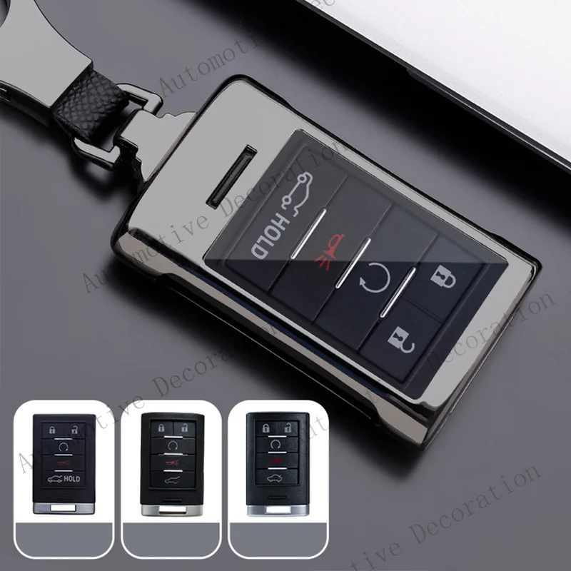 Z+ Zinc Alloy TPU Car Smart Key Fob Case Cover Holder For Cadillac Escalade ESV EXT