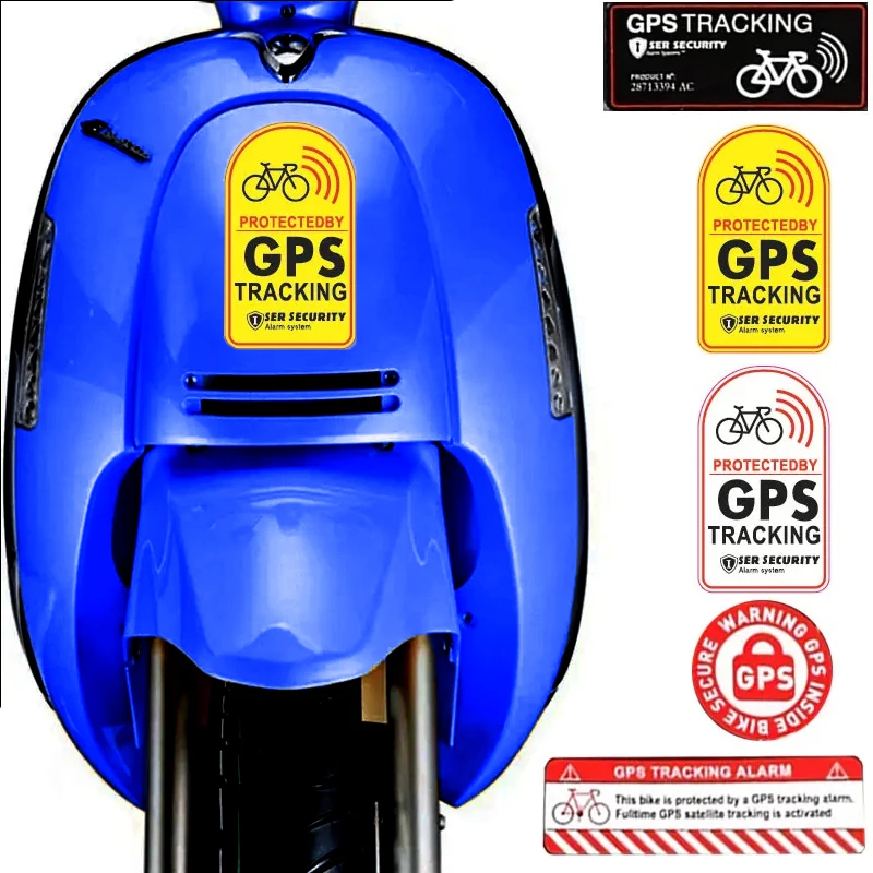 

GPS Incar monitoring warning sticker bicycle theft collision scratch prevention for motorcycles scooters decorative car stickers