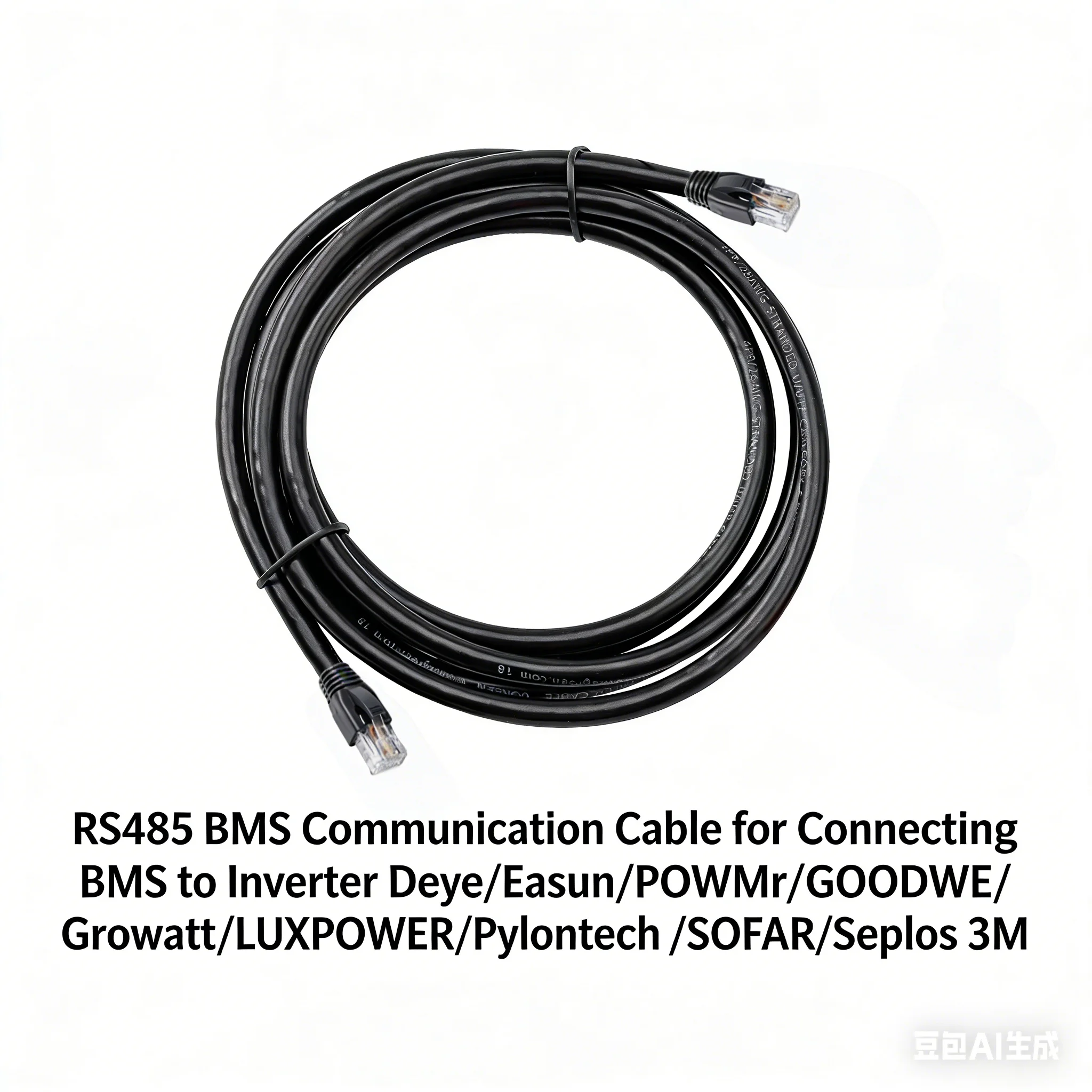 Kabel komunikacyjny RS485 BMS do podłączenia BMS do falownika Deye/Easun/POWMr/GOODWE/Growatt/LUXPOWER/Pylontech/SOFAR/Seplos 3M — zdjęcie produktu 3