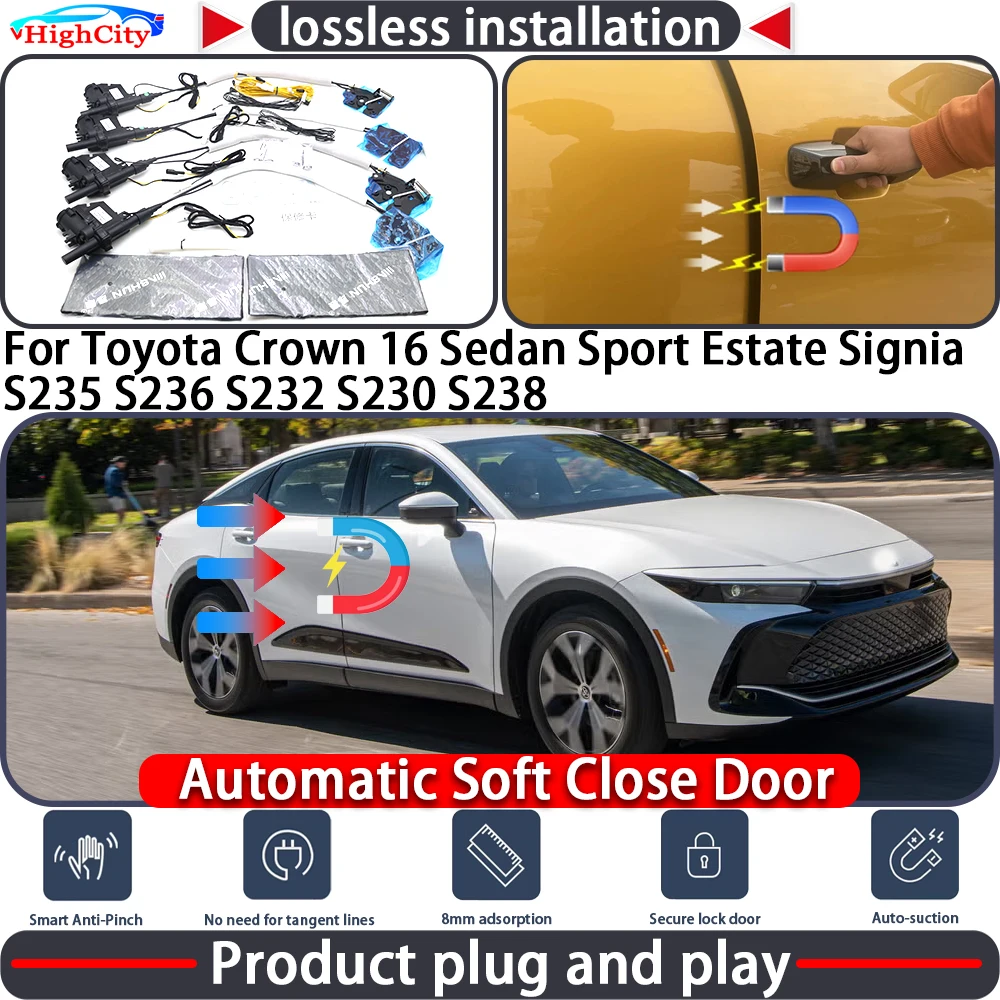 

Closing Door Lock Actuator for Toyota Crown 16 Sedan Sport Estate Signia S235 S236 S232 S230 S238 Soft Power Latch System Auto