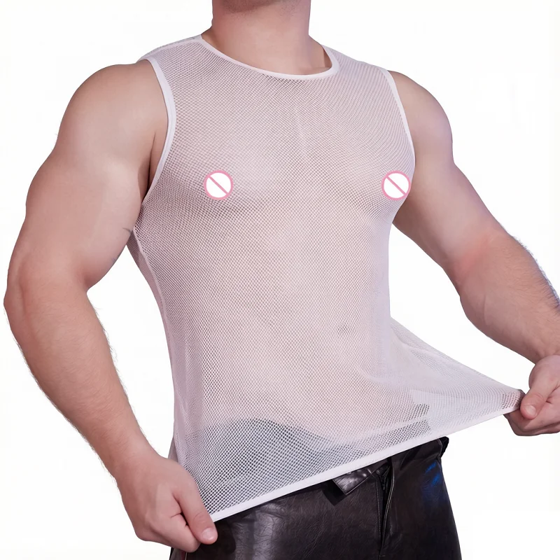 Men's Mesh Tank Top See Throug - Tank Top Muscle 评论和价格