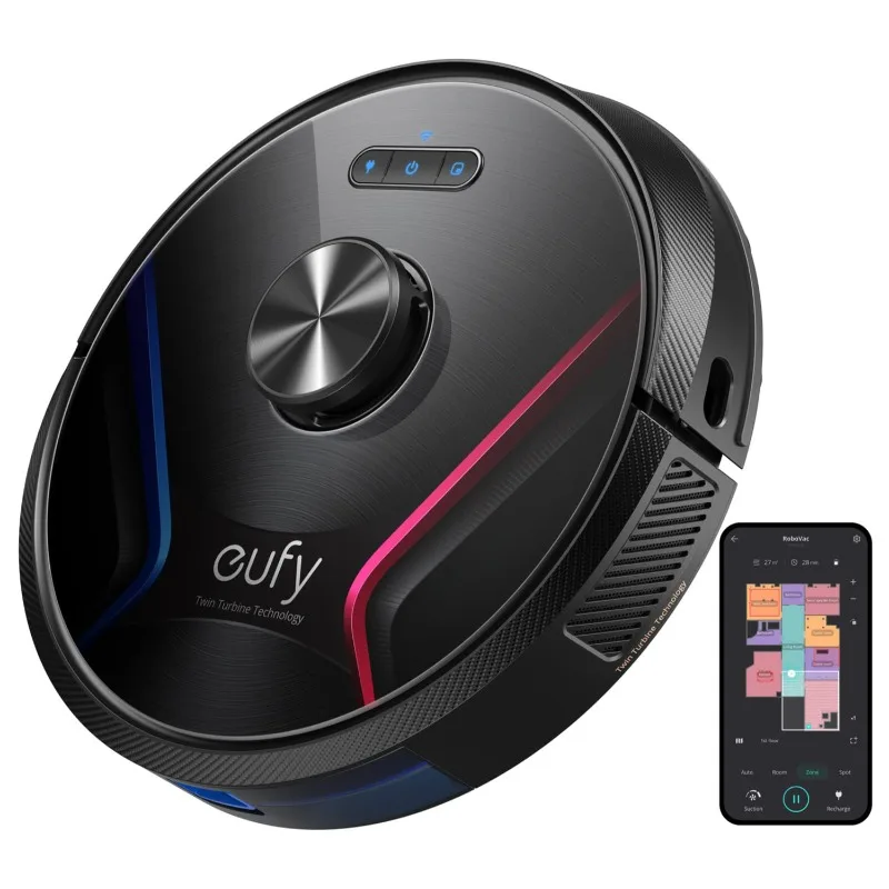 

eufy Anker RoboVac X8 - Robot Vacuum Pet Hair, iPath Laser Navigation, Twin-Turbine 2000Pa x2 Suction, AI. Map 2.0 Technology