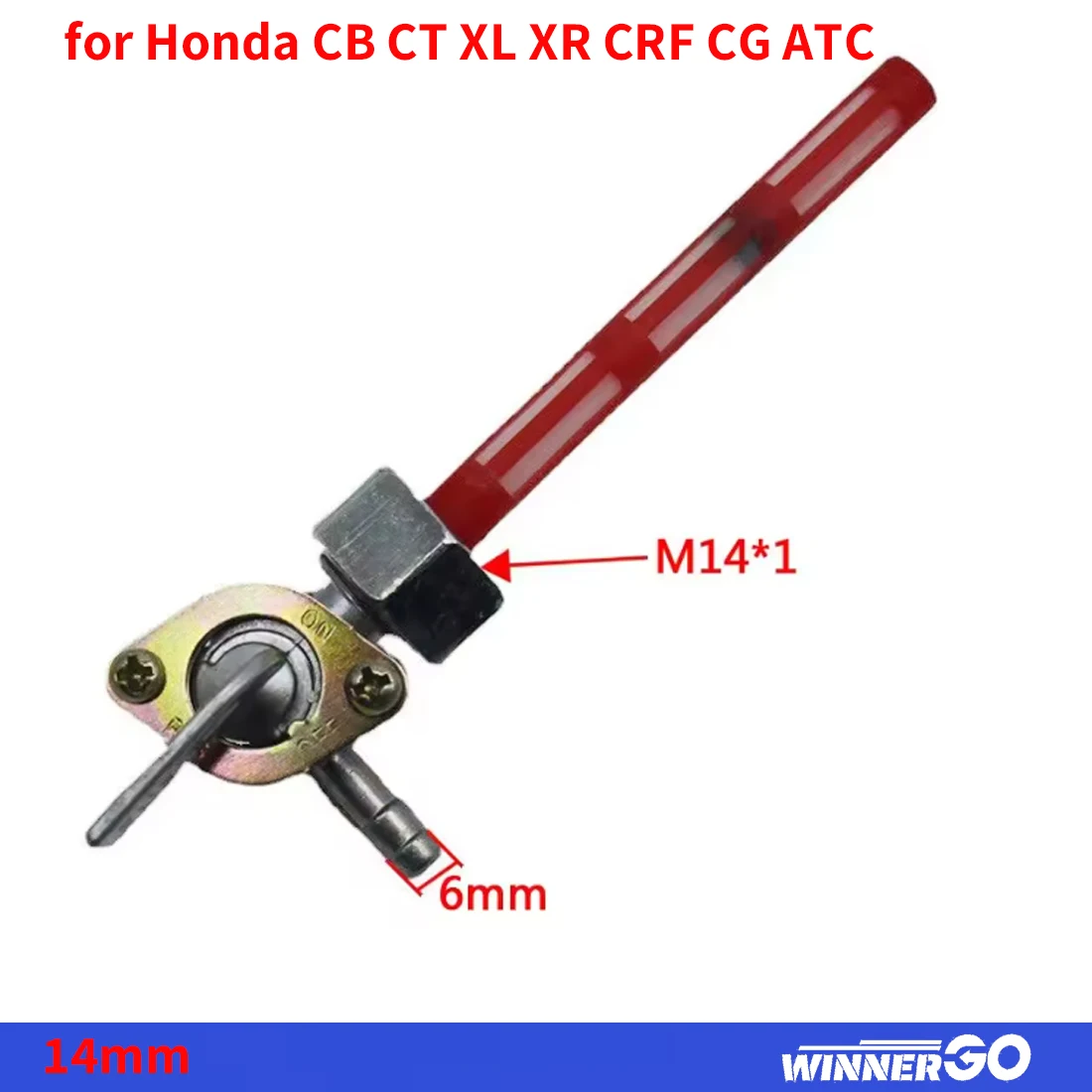 14mm Fuel Tank Switch Cock Tap Valve Petcock For Honda CB XL XR XR50 CRF50 CG125 Z50 Z50R ATC185 NC50 XL80 ATC200 CB125