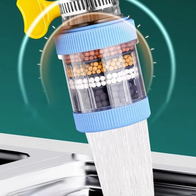 

New 360° Rotation Water Faucet Filter Household Kitchen Faucet Mini Tap Water Clean Purifier Carbon Filter Filtration Cartridge