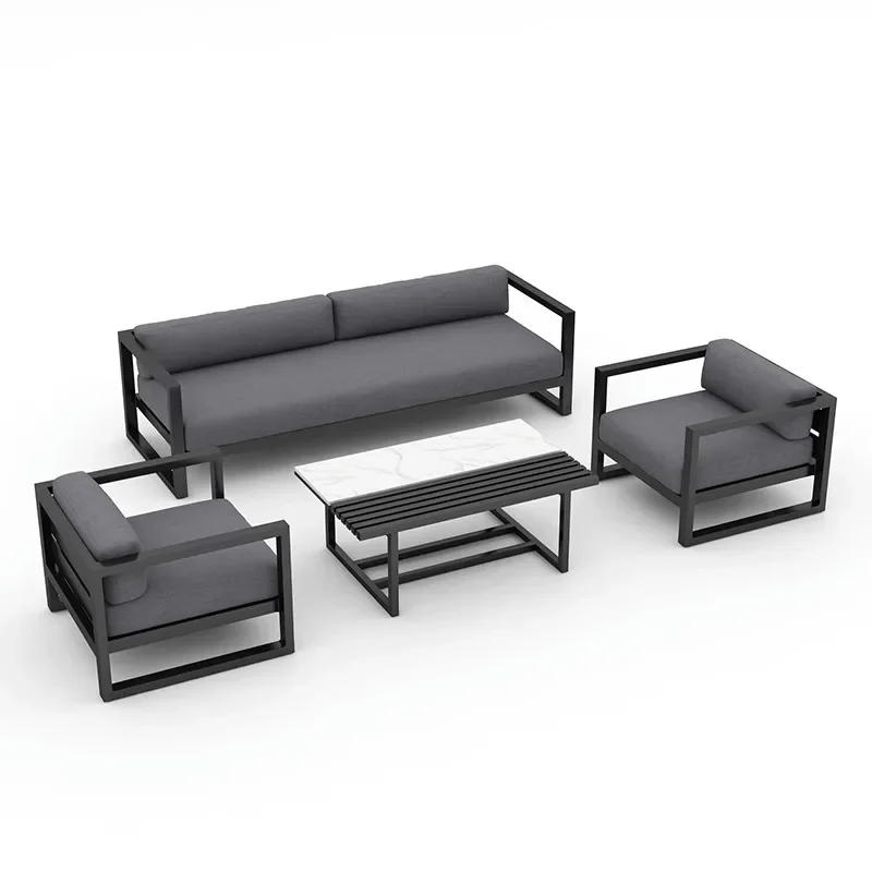 

Outdoor sofa corner outdoor courtyard garden terrace simple project model room Chinese chair furniture plastic aluminum