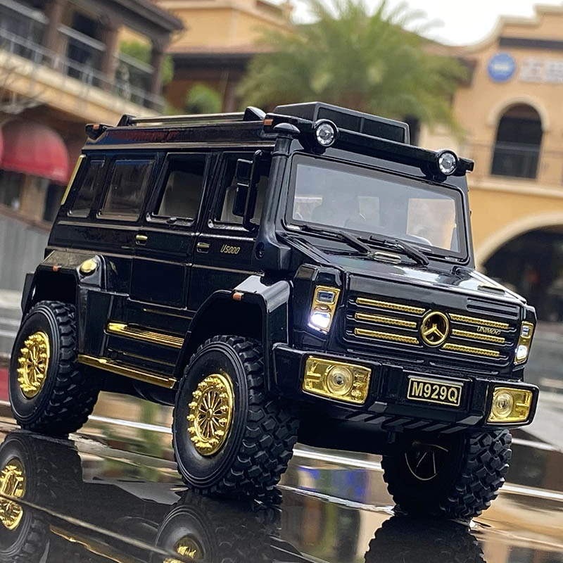 موديل سيارة من السبائك Unimog U5000 ، لعبة سيارات على الطرق الوعرة ، مجموعة نموذج سيارة ، ضوء صوتي ، هدية لعبة محاكاة ، 1:24