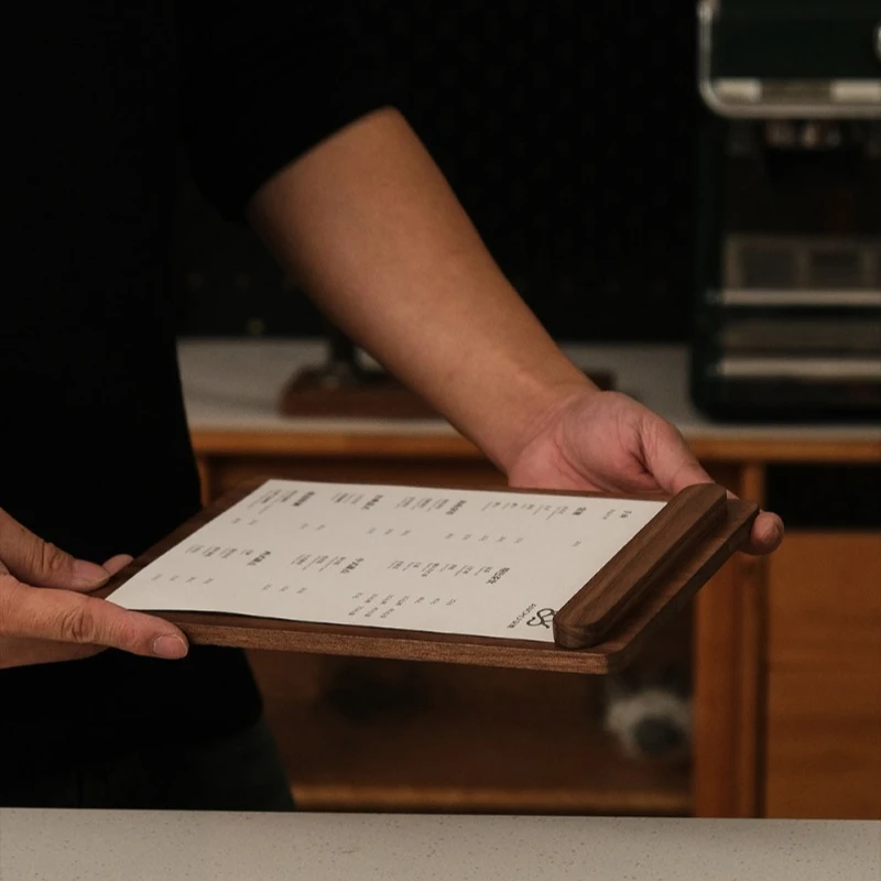 Wooden Menu Stand Paper Photo Display Holder Tabletop Menu Sign Holder for Cafe Restaurant Bar Coffee Shop Table Price List