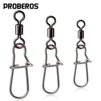 30pcs-100pcs Snap Bearing Rolling Swivel Fishhook Lure Swivels Tackle Tool Fishing Accessories Connector Pin