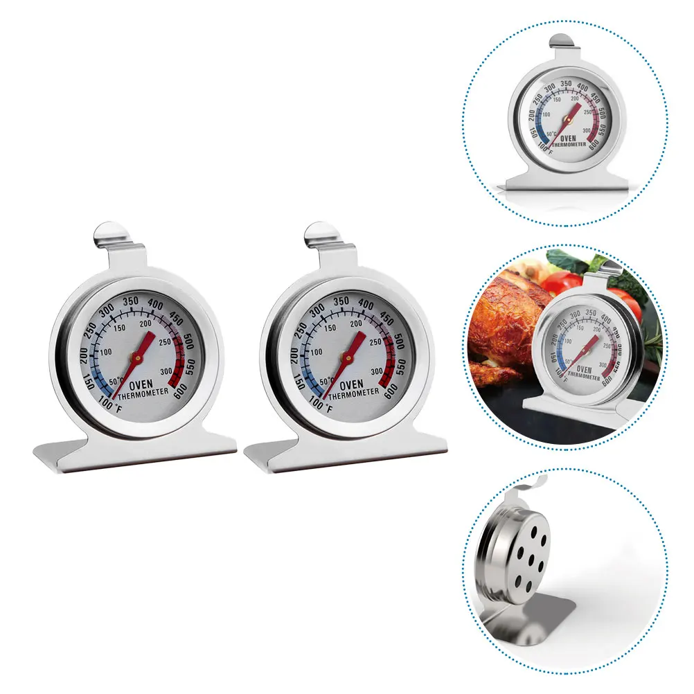 

2 Pcs Oven Thermometer Roasting Thermometers Food Stainless Steel BBQ Accessories Cooking