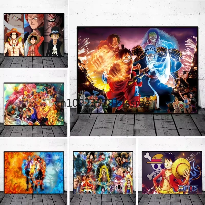 

Japanese Anime One Piece Monkey D Luffy HD Poster Canvas Painting Office Home Wall Aesthetic Art Decoration Wall Painting Gifts
