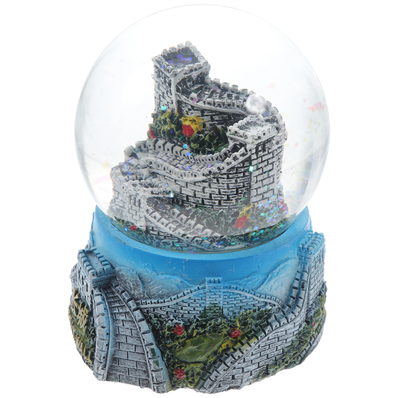 

1pc Great Wall Crystal Ball 8cm Resin Crafts Home Decor Spheres Unique Shape Exquisite Production Environmental Material Premium