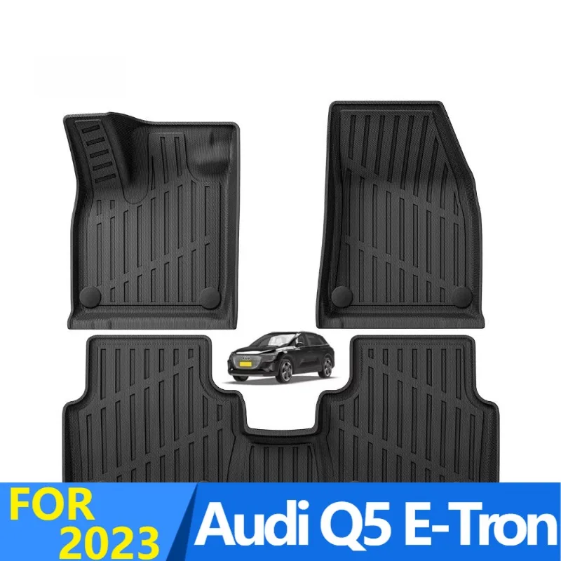 Floor Mat for Audi Q5 E-Tron 2023 5 Seat TPE Floor Mats All-Weather Waterproof Car Mats Easy Clean Accessory