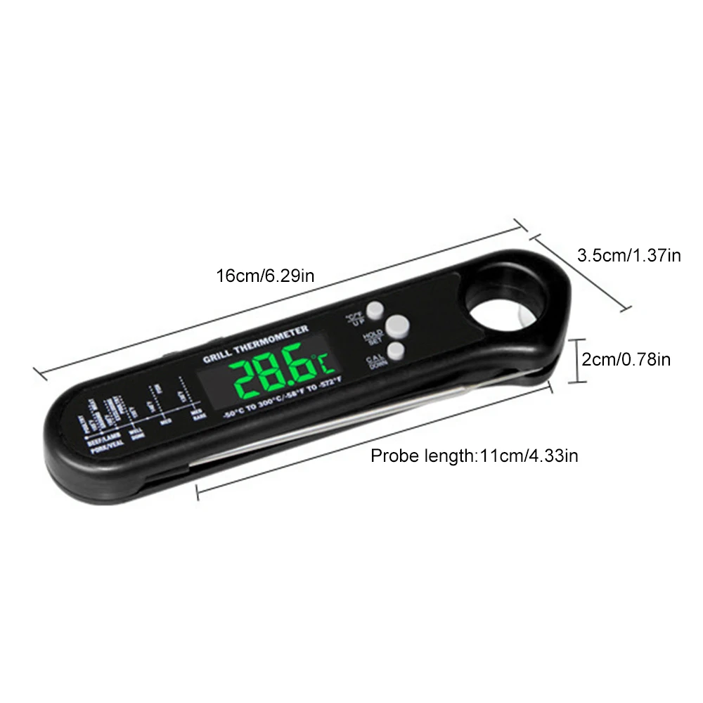 Oven Meat Safe Instant Read 2 in 1 Dual Probe Food Thermometer Digital with Alarm Function for Cooking BBQ Smoking Grilling