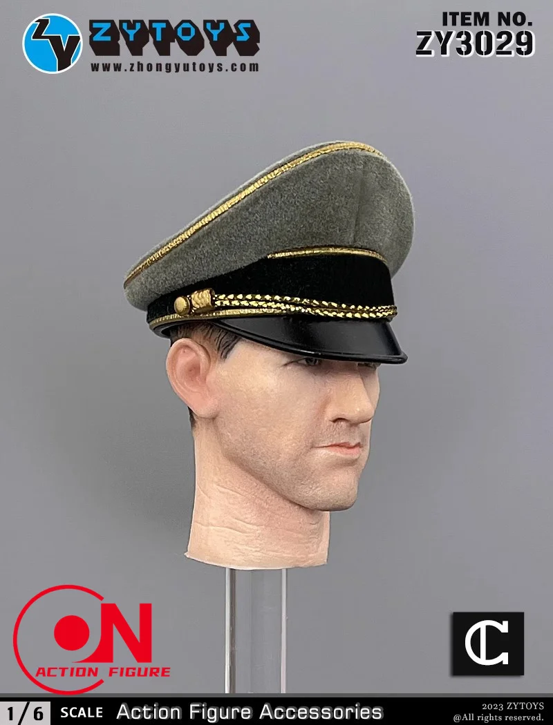 ZYTOYS-Casquette de l'armée allemande de la seconde guerre mondiale, modèle de chapeau à grands bords, convient au corps de figurine d'action de soldat masculin de 12 pouces, échelle 1/6, ZY3029