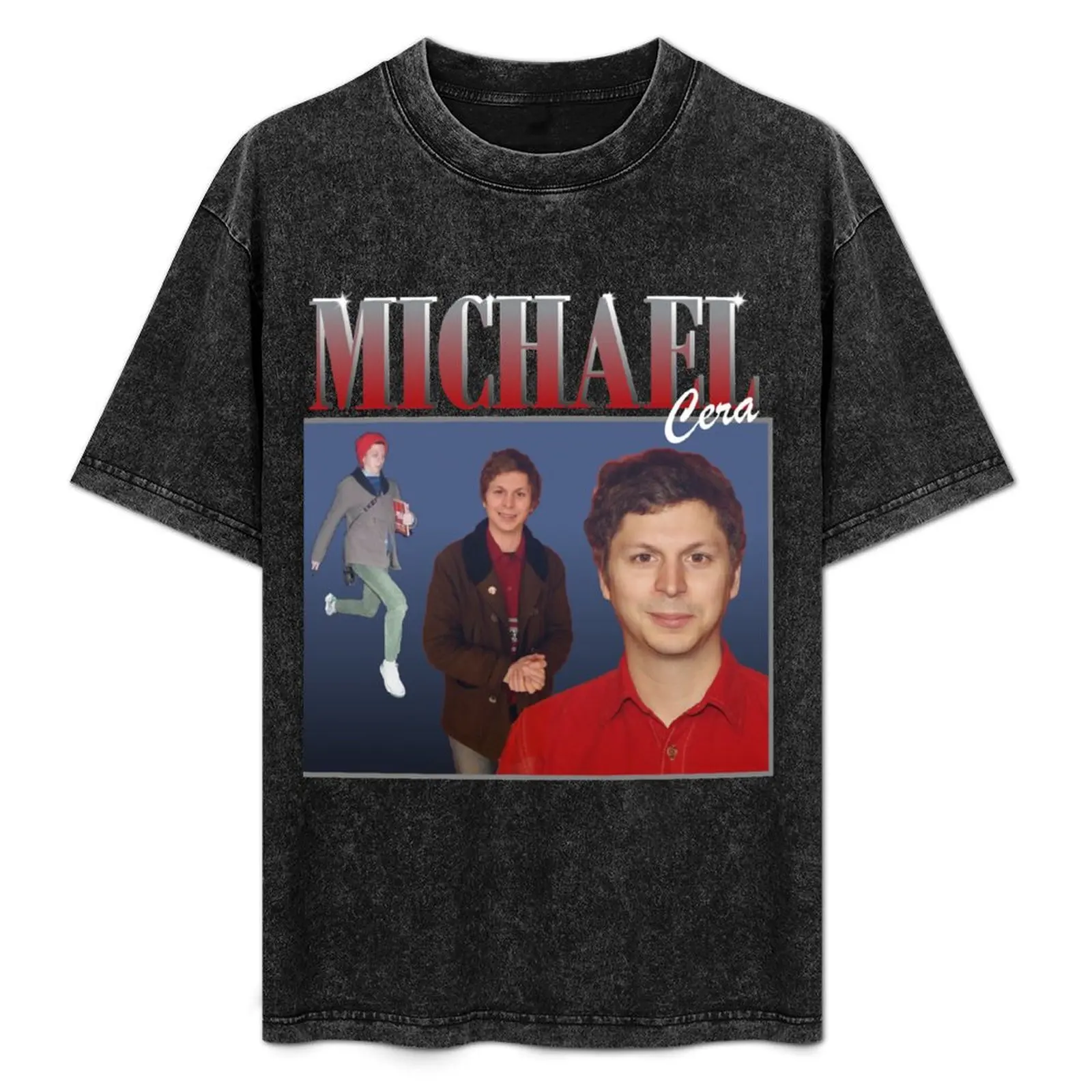 

michael cera T-Shirt Basic Plain Short Sleeve Crew Neck Tee