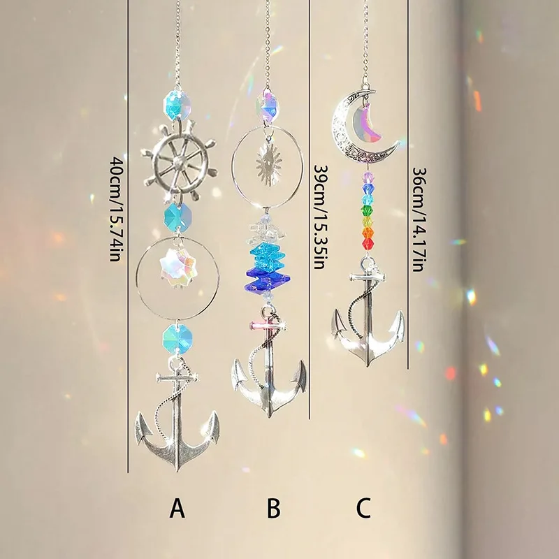 Windchime Suncatcher Crystal Wind Chimes Outdoor Decoration Suncatcher Crystal Hanging Pendant Decoration Drop Christmas Decor