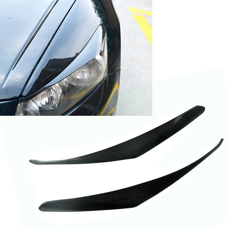 for Honda Accord 8Th 2008 - 2013 2010 Carbon Fiber Car Sticker Front Headlights Eyebrow Eyelid Trim Cover Accessories